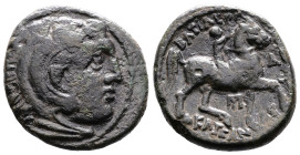 Kings of Macedon, Kassander 305-298 BC. AE (19,4 mm, 5,8 g.). Pella or Amphipolis mint. Head of Herakles right, wearing lion skin. Rev. BAΣIΛEΩΣ KAΣΣA...