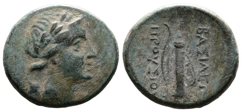 Kings of Bithynia, Prusias I, 228-183 BC. AE (19 mm, 4.7 g). Laureate head Apoll...