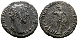 Thrace, Philippopolis, Marcus Aurelius, 161-180 AD. AE (29.5 mm, 19.5 g). AV KAI M AYΡH ANTΩNEINOC Bare head right. Rev. HΓE TOYΛ MAXIMOY AΠOΔ YΠA ΦIΛ...