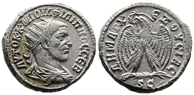 Seleucis and Pieria, Antioch, Philip I, 244-249 AD. AR Tetradrachm (26.6 mm, 14....