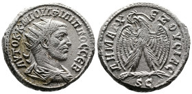 Seleucis and Pieria, Antioch, Philip I, 244-249 AD. AR Tetradrachm (26.6 mm, 14.5 g.). Struck in 244 AD. ΑΥΤΟΚ Κ Μ ΙΟΥΛ ΦΙΛΙΠΠΟϹ ϹЄΒ Laureate, draped ...