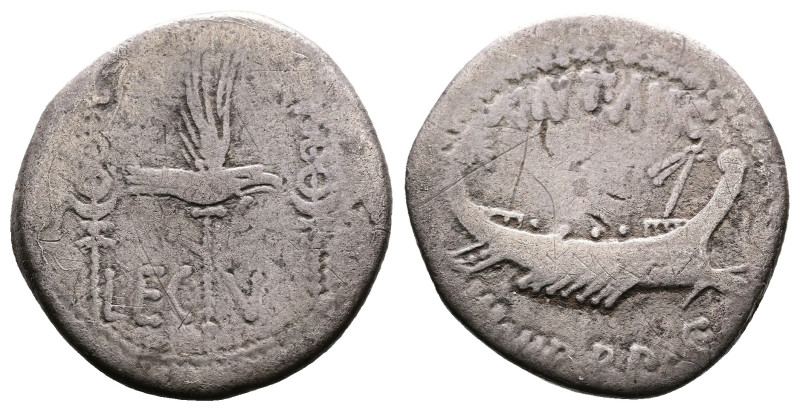 Mark Antony. Autumn 32-spring 31 BC. AR Denarius ( 17.6 mm, 3,07 g.). Legionary ...