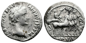 Tiberius, 14-37 AD. AR Denarius (18.2 mm, 3,66 g.), Lugdunum, 15-16. TI CAESAR DIVI AVG F AVGVSTVS Laureate head of Tiberius to right. Rev. TR POT XVI...