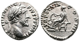 Antoninus Pius, 138-161 AD. AR Denarius (17.1 mm, 3.52 g). Rome, 156-157 AD. ANTONINVS AVG PIVS P P IMP II Laureate head of Antoninus Pius right. Rev....