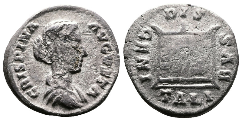 Crispina, 178-182 AD. AR Denarius (18.1 mm, 2.5 g.). Rome. CRISPINA AVG Draped b...