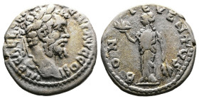 Septimius Severus, 193-211 AD. AR Denarius (17.2 mm, 2.94 g.). Emesa, 194-195 AD. IMP CAE L SEP SEV PERT AVG COS II Laureate head of Septimius Severus...