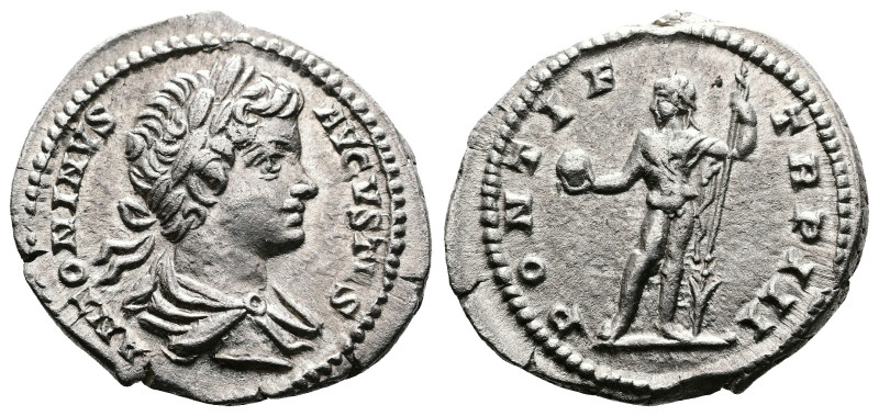 Caracalla, 198-217 AD. AR Denarius (20.3 mm, 3.23 g.), Rome, 200 AD. ANTONINVS A...