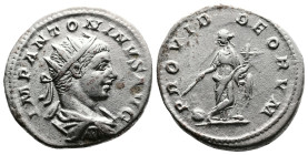 Elagabalus, 218-222 AD. Antoninianus (21.8 mm, 5.2 g.). Rome, 219-220 AD. IMP ANTONINVS AVG Radiate, draped and cuirassed bust of Elagabalus to right,...