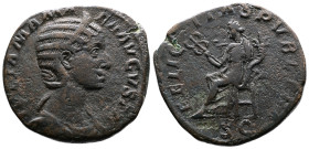 Julia Mamaea, 222-235 AD. AE Sestertius (29.1 mm, 16.9 g.). Rome, 230 AD. IVLIA MAMAEA AVGVSTA Diademed and draped bust of Julia Mamaea to right. Rev....
