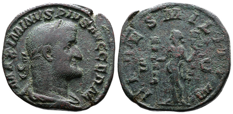 Maximinus I, 'Thrax', 235-238 AD. AE Sestertius (28.8 mm, 17.3 g.). Rome, 236 AD...