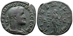 Maximinus I, 'Thrax', 235-238 AD. AE Sestertius (28.8 mm, 17.3 g.). Rome, 236 AD. MAXIMINVS PIVS AVG GERM Laureate, draped and cuirassed bust of Maxim...