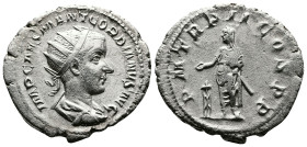 Gordian III, 238-244 AD. AR Antoninianus (23.7 mm, 4.15 g.). Rome, 240 AD. IMP CAES M ANT GORDIANVS AVG radiate, draped and cuirassed bust of Gordian ...