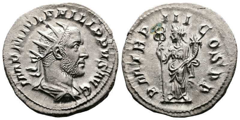 Philip I 'the Arab'. 244 – 249 AD. AR Antoninianus. (22.7 mm, 4,09 g.). Rome min...