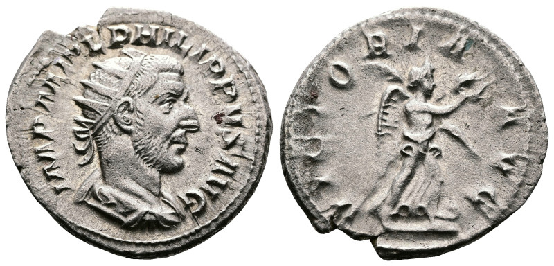 Philip I, 'the Arab', 244-249 AD. AR Antoninianus, (23.4 mm, 4.1 g.). Rome, 244-...