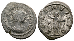 Macrianus. Usurper, 260-261 AD. AR Antoninianus (19.7 mm, 2.78 g.). Antioch. IMP C FVL MACRIANVS P F AVG, radiate and cuirassed bust right, slight dra...