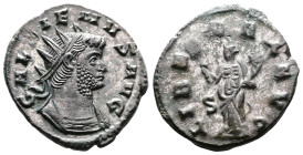 Gallienus, 253-268 AD. Silvered Bronze Antoninianus (20.4 mm, 4.15 g.), Rome, 262 AD. GALLIENVS AVG Radiate head of Gallienus to right. Rev. LIBERAL A...
