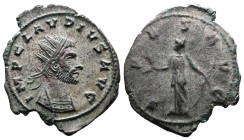 Claudius II Gothicus 268-270 AD. Bronze Silvered Antoninianus (20.2 mm, 3.01 g.). Siscia, 268-269 AD. IMP CLAVDIVS AVG Radiate and cuirassed bust of C...
