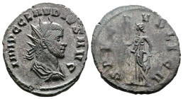 Claudius II Gothicus 268-270 AD. AE Antoninianus (20.23 mm, 4,36 g.). Rome. IMP C CLAVDIVS AVG Radiate, draped and cuirassed bust of Claudius II to ri...