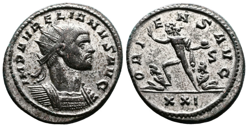 Aurelian, 270-275 AD. Silvered Bronze Antoninianus. (21.6 mm, 3,91 g.). Serdica,...