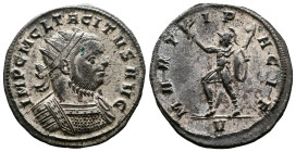 Tacitus, 275-276 AD. Silvered Bronze Antoninianus (22mm, 3.58 g.), Siscia, 276. IMP C M CL TACITVS AVG Radiate and cuirassed bust of Tacitus to right....