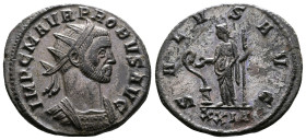 Probus, 276-282 AD. Silvered Bronze Antoninianus (22.4 mm, 4.2 g.). IMP CM AVR PROBVS AVG. Radiated and cuirassed bust of Probus right. Rev. SALVS AVG...