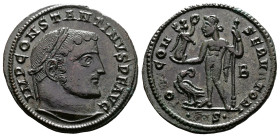Constantine I 'the Great' 306 - 337 AD. AE Follis. (22.4 mm, 3,67 g.). Siscia mint, struck 313-315 AD. IMP CONSTANTINVS P F AVG, laureate head of Cons...