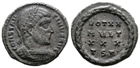 Constantine I 'the Great', 306 - 337 AD. Silvered Bronze Follis. (19.1 mm, 3,56 g.). Thessalonica mint, struck 325-326 AD. CONSTANTINVS AVG, laureate ...