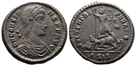Constans, 337-350 AD. Bronze Centenionalis (23.7 mm, 6,26 g.) Siscia. D N CONSTANS P F AVG. Diademed, draped and cuirassed bust of Constans right. Rev...