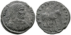 Julian II, The Philosopher, 361-363 AD. Double Maiorina (28 mm, 9.29 g.) Siscia, 362-363 AD. DN FL CL IVLI-ANVS P F AVG Pearl-diademed, draped and cui...