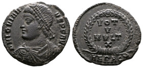 Jovian. 363 - 364 AD. AE Centenionalis. (20.1mm, 2,9 g.). Heraclea mint, struck 363-364 AD. DN IOVIANVS P F AVG, pearl-diademed, draped and cuirassed ...