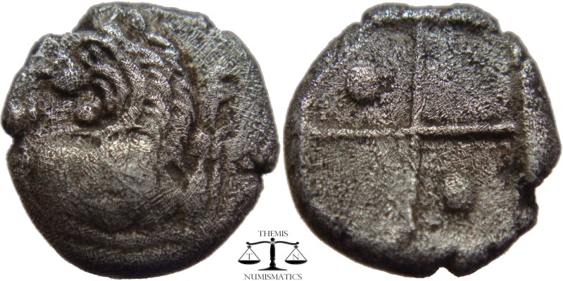Thrace, AR Hemidrachm Cherronesos 400-350 BC. Forepart of lion right, looking ba...