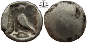 Asia Minor, AR Fraction uncertain 5-4 century BC. Eagle standing left. / reverse is blank. 6 mm., 0,2 g.