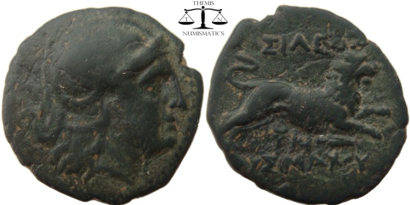 Lysimachos Thrace, AE21 Lysimachia 306-281 BC. Helmeted head of Athena right / B...