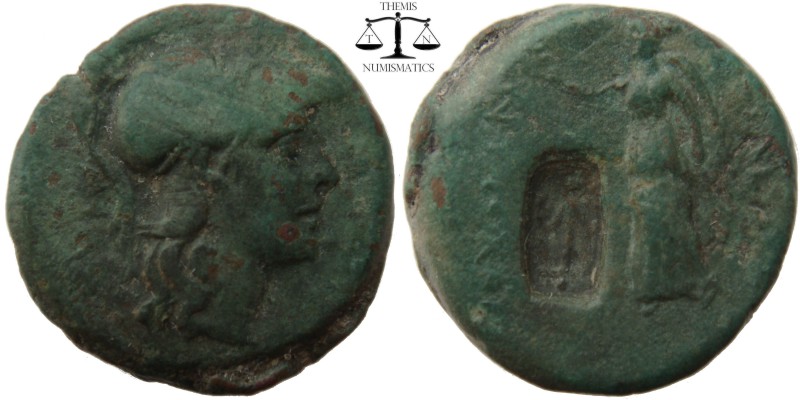 Antiochos I Seleucia, AE20 uncertain mint 281-261 BC. Head of Athena right weari...