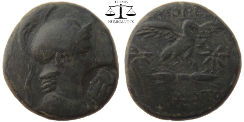 Phrygia, AE23 Akmoneia 133-48 BC. Bust of Athena right, wearing high-crested Cor...