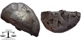 Attica, 1/2 AR Stater Aegina 480-457 BC. T-back turtle; turtle's head seen in profile / Large skew pattern incuse. SNG Delepierre 1522-1526. 19 mm., 6...