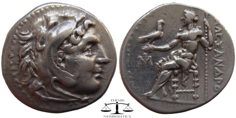 Alexander III Kings of Macedonia, AR Drachm Miletos 295-275 BC. Head of Herakles...