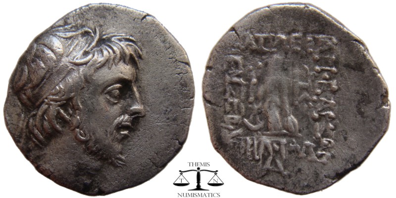 Ariobarzanes III Kings of Cappadocia, Eusebeia AR Drachm 52-42 BC. Diademed, and...