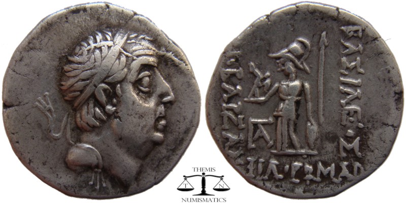 Ariobarzanes I Kings of Cappadocia, Eusebia AR Drachm 66/5 BC. Diademed head of ...