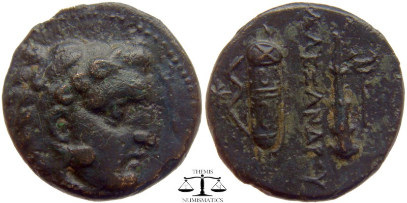 Alexander III Kings of Macedonia, AE17 Tarsos 323-317 BC. Head of Herakles right...