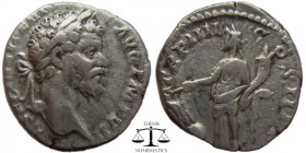 Septimius Severus AR Denarius Rome 196 AD. L SEPT SEV PE-RT AVG IMP VII, laureate head right / P M TR P IIII COS II P P, Fortuna standing left, holdin...