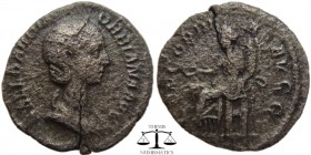 Orbiana Limes falsum Denarius Rome 225-235 AD. Diademed & draped bust right / CONCORDI-A AVGG, Concordia seated left on throne, holding patera in righ...