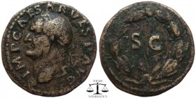 Vespasian AE As Antioch 73-74 AD. IMP CAESAR VESP AVG, laureate head left / SC within laurel-wreath. RIC 1565. 23 mm., 5,7 g.
