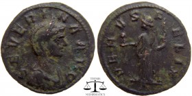 Severina AE Denarius Rome 275 AD. SEVERINA AVG, diademed and draped bust right / VENVS FELIX, Venus standing left, holding Cupid and sceptre, officina...