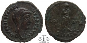 Divus Constantine I AE Follis Alexandria 347-348 AD. DV CONSTANTI-NVS P T AVGG Veiled bust of Constantine to right / VN - MR SMALA·, Constantine, veil...