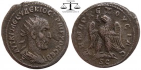 Trajan Decius Syria, Antioch AR Tetradrachm 250-251 AD. AVT K Γ ME KY ΔEKIOC TΡIANOC CEB, radiate, draped and cuirassed bust right, seen from behind; ...