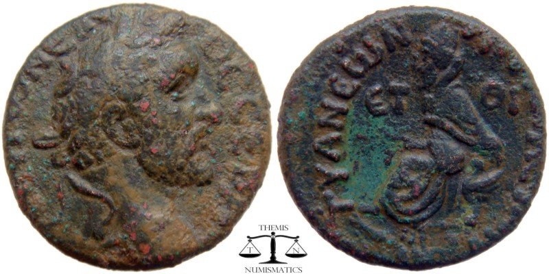Antoninus Pius Cappadocia, AE22 Tyana 138-161 AD. ΑVΤΟΚ ΑΝΤωΝЄΙΝΟС СЄΒΑСT, laure...