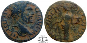 Septimius Severus Pisidia, AE22 Antioch 193-211 AD. SEP SEV PERT AVG, radiate head right / AN-TIOCH-FORTVNA COL-ONIA dot, Fortuna, in peplos, standing...