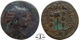 Philip I Pisidia, AE24 Antioch 244-249 AD. IMP M IVL PHILIPPVS PF AVG PM, radiate, draped, cuirassed bust right / CAES ANTIOCH COL around and beneath ...