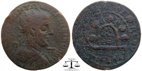 Gordian III Cilicia, AE35 Tarsos 213/4 AD. AYT K M ANT ΓOΡΔIANOC CEB Π Π, radiate, draped, cuirassed bust right / TAΡCOY MHTΡOΠOΛE A M K Γ B, two Cili...